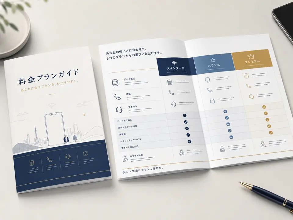 料金・サービス案内の制作例
